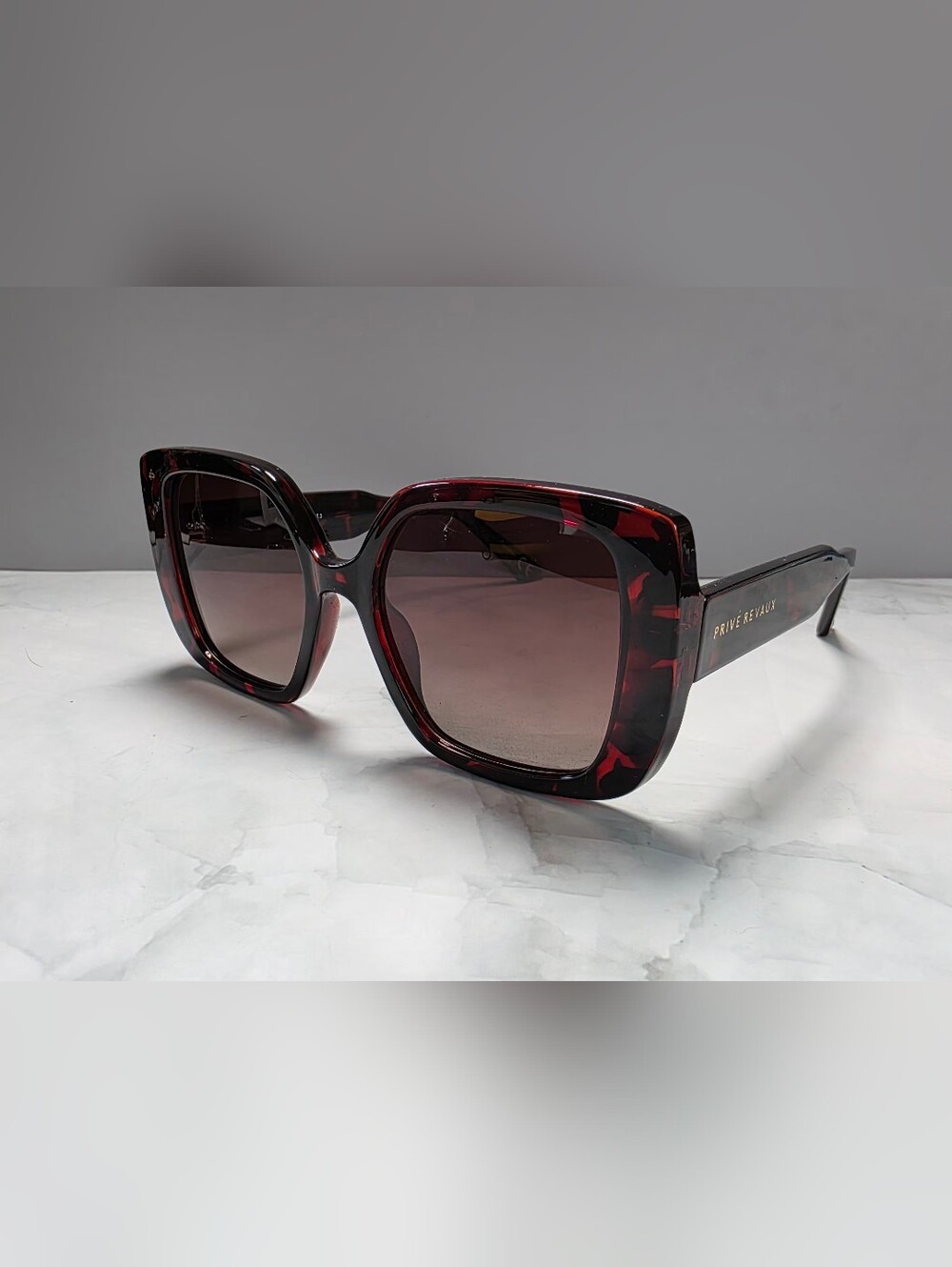 Privé Revaux So Famous WR9 Polarized Oversized Tortoise Sunglasses